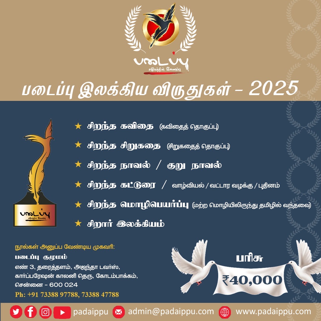 படைப்பு இலக்கிய விருது - 2025